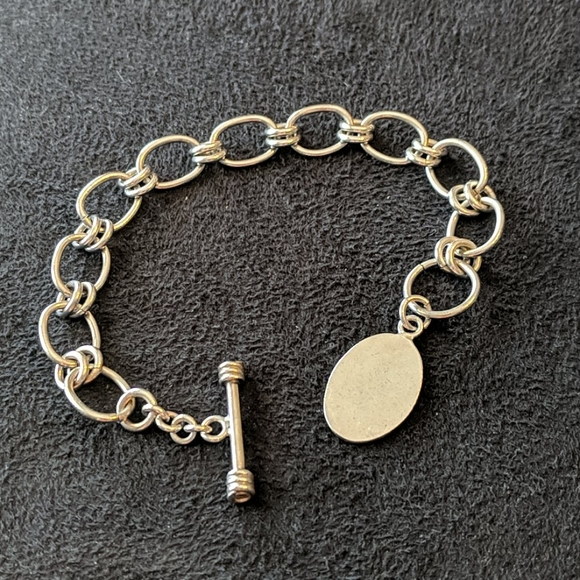 Tiffany's inspired silver chain toggle bracelet - Picture 1 of 1